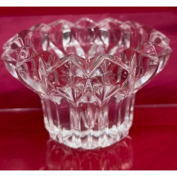 Brand New Old Stock Avon 24% Lead Crystal Candle Stick Holders Set of 2 French - Picture 2 of 13